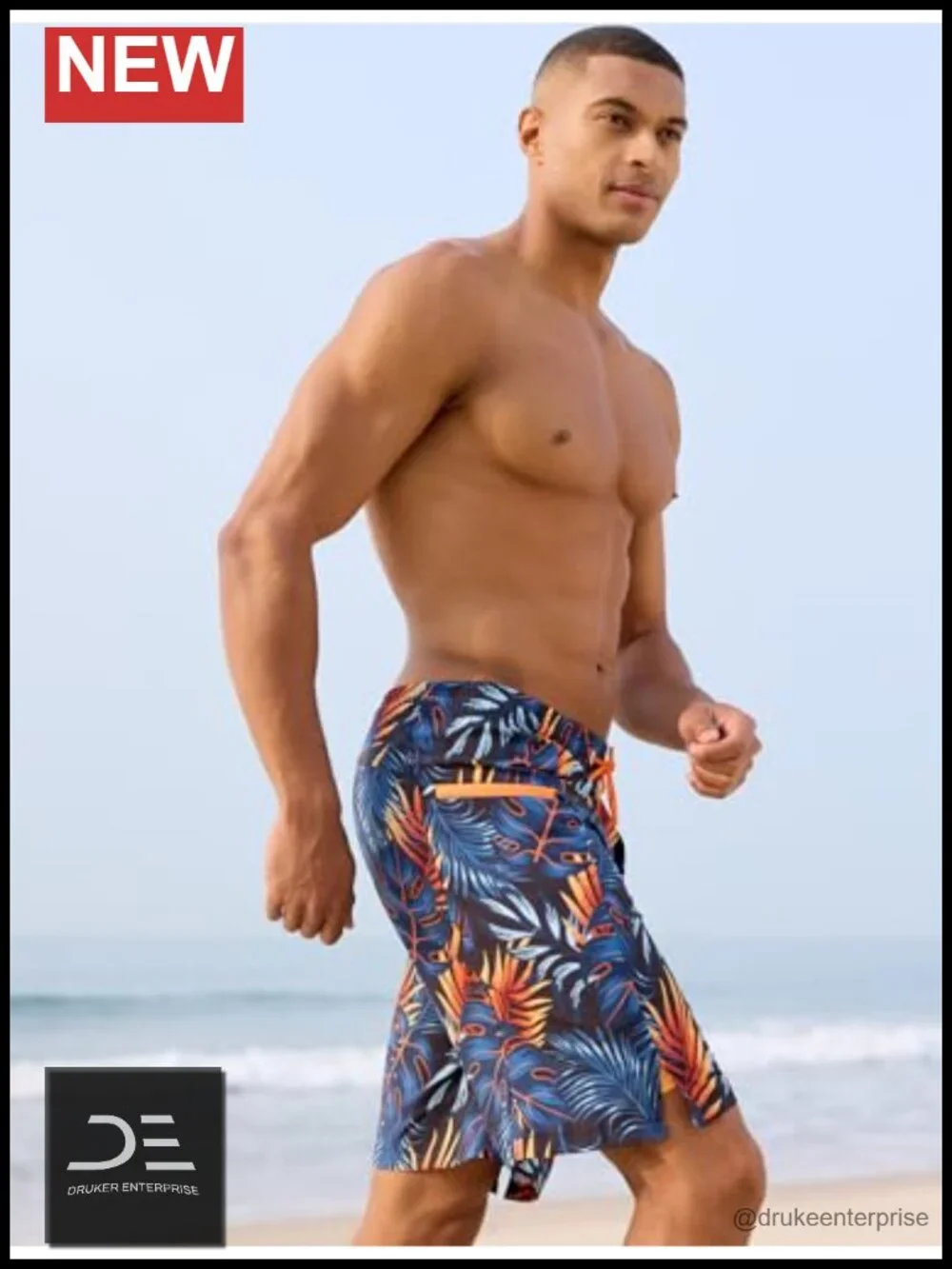 Men's 2 in 1 Swim Trunks with Zipper Pockets Built-in Compression Liner Quick